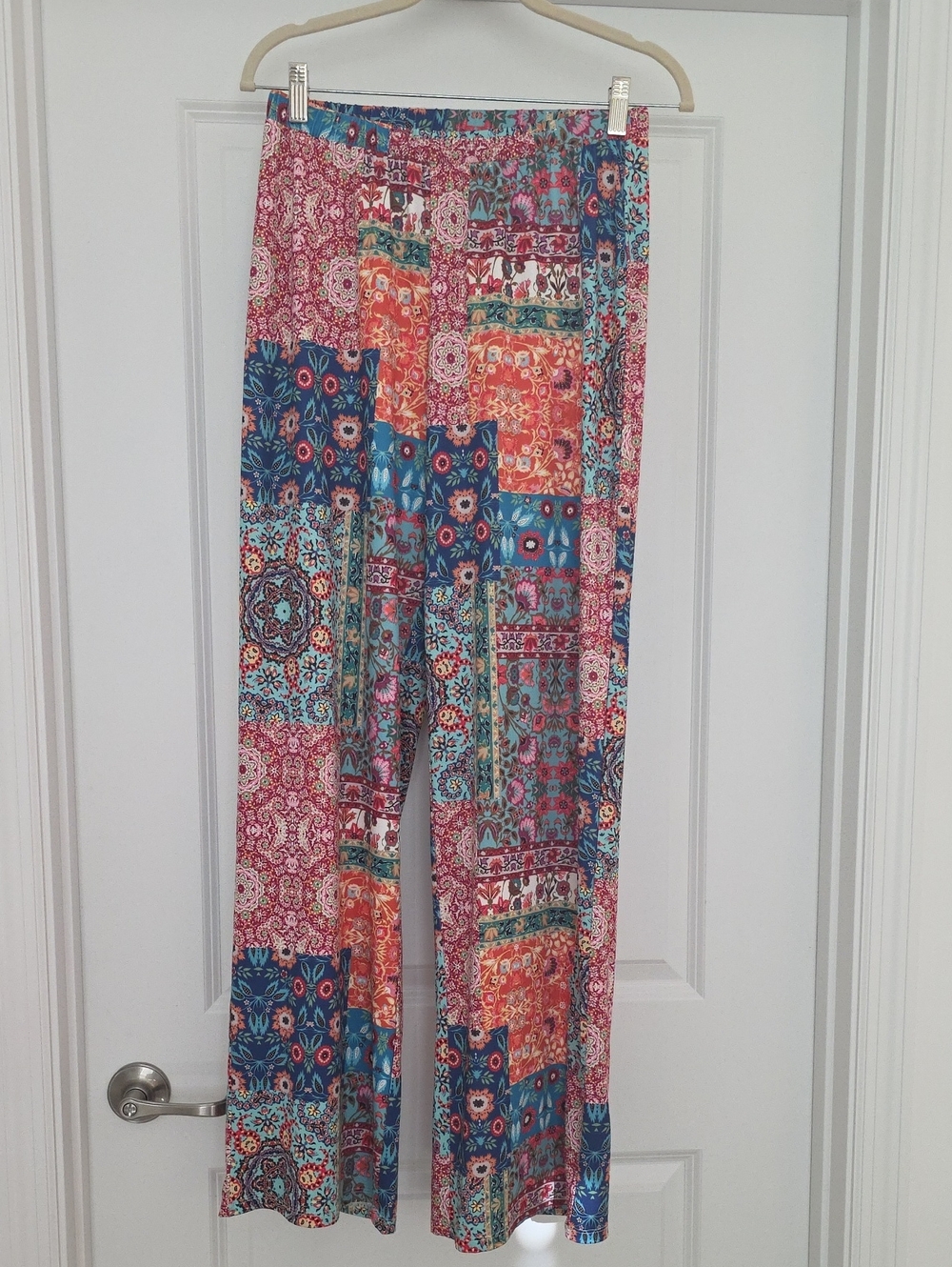 Sunny Leigh Multicolor Patchwork Wide-Leg Pants